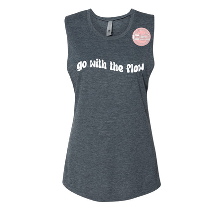 Go with the flow muscle tank top women's muscle tank