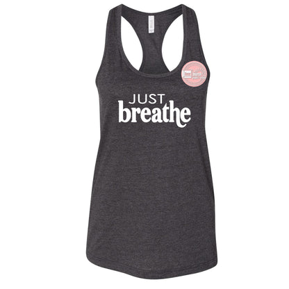 Just Breathe tank top women's racerback tank