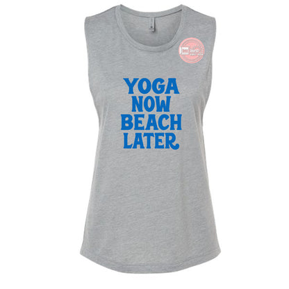 Yoga Now Beach Later women's muscle tank