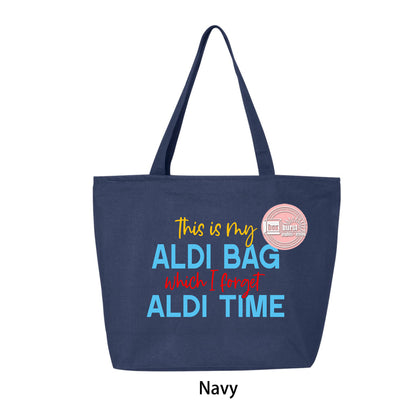 Forgetful Shopper's Delight My Aldi's Grocery Bag Tote w/ a zippered pocket inside