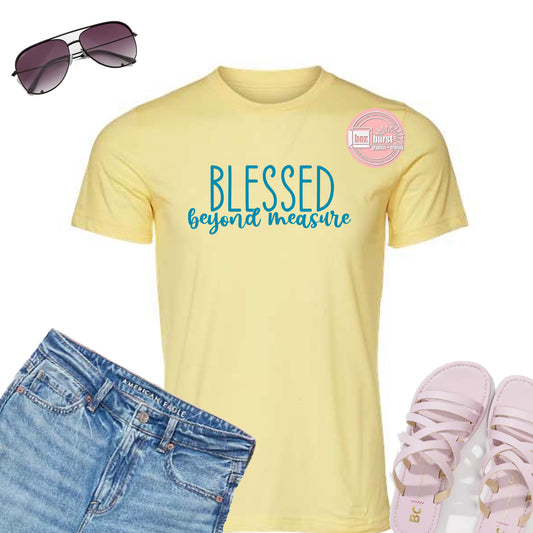 Blessed beyond measure bella canvas soft church shirt