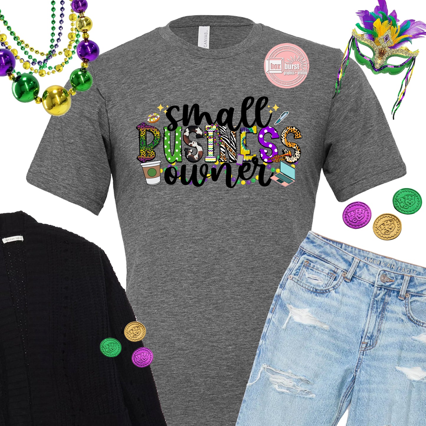 Mardi Gras Small Business owner shirt