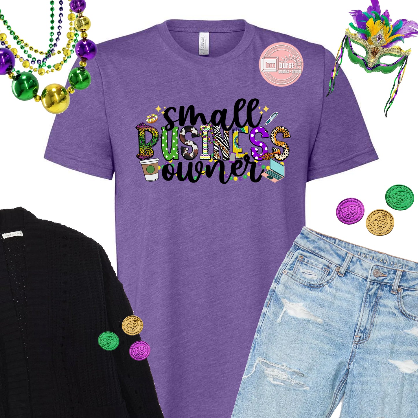 Mardi Gras Small Business owner shirt