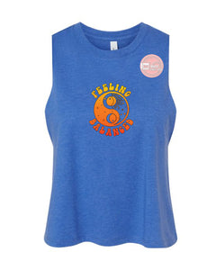 Feeling Balanced women's crop flowy tank top HTV Vinyl Print