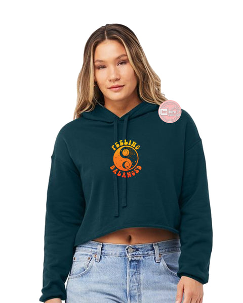 Feeling Balanced women's crop hoodie