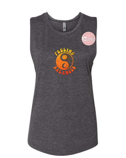 Feeling Balanced women's muscle tank HTV Vinyl Print