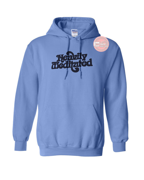 Heavily Meditated unisex adult hoodie ink print