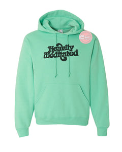 Heavily Meditated unisex adult hoodie ink print