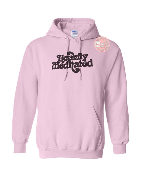Heavily Meditated unisex adult hoodie ink print