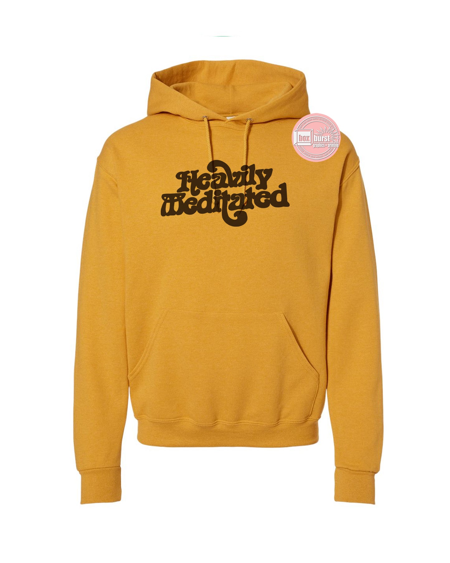 Heavily Meditated unisex adult hoodie ink print