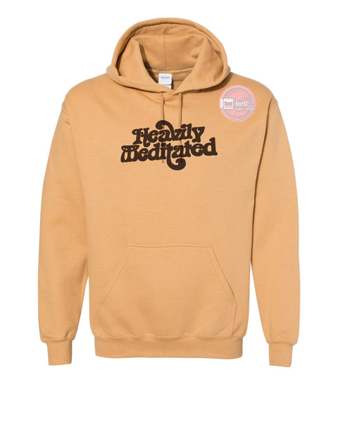 Heavily Meditated unisex adult hoodie ink print