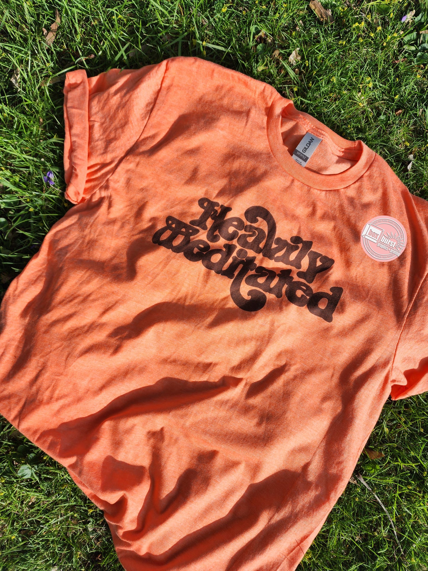 Heavily Meditated t shirt vintage unisex adult soft festival tee