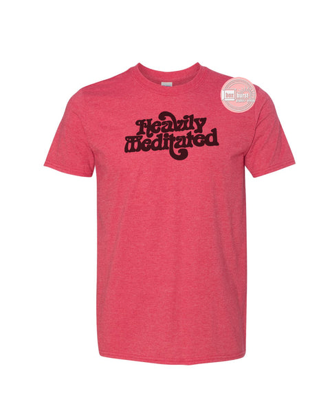 Heavily Meditated t shirt vintage unisex adult soft festival tee