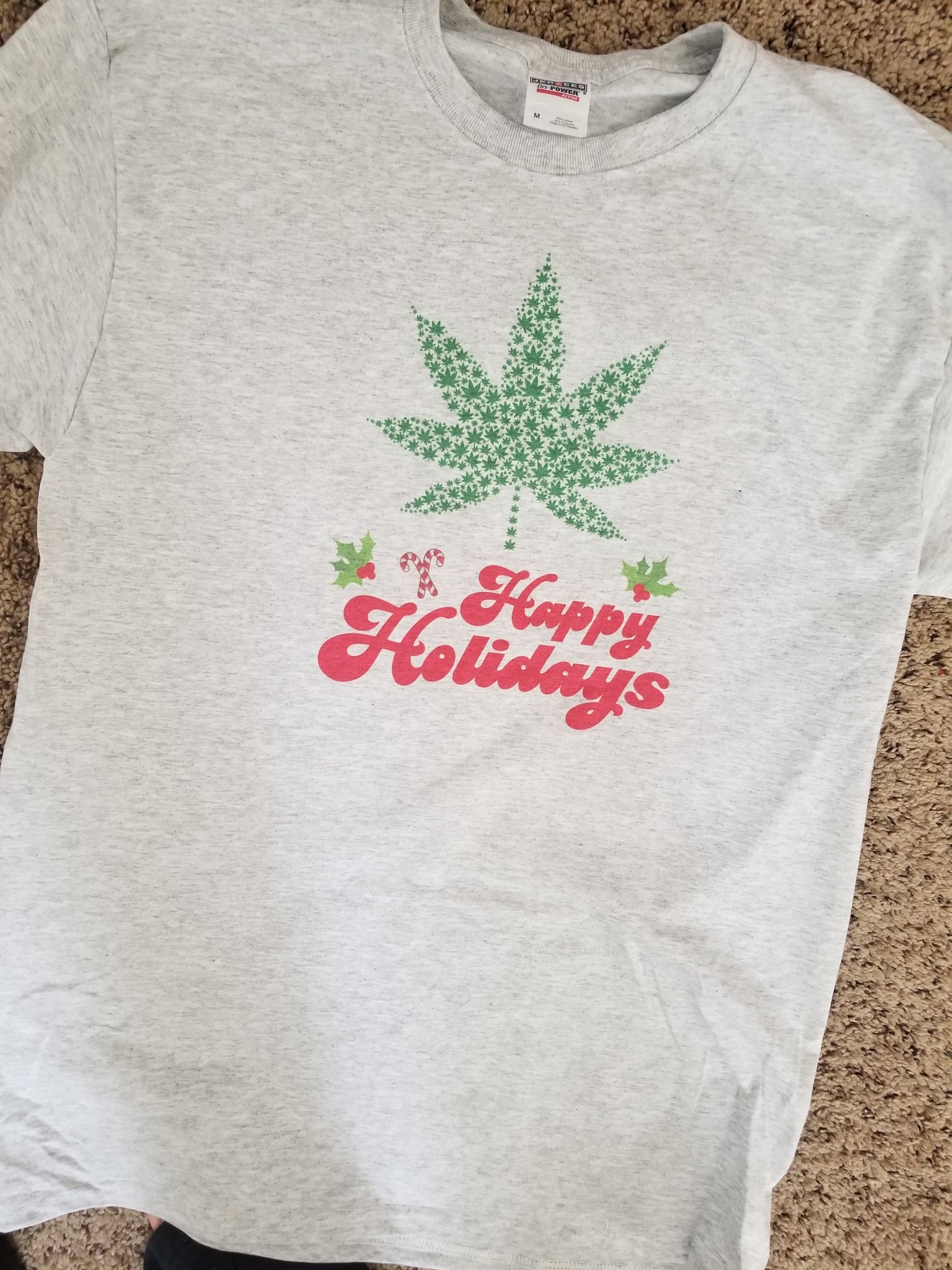 Happy holidays leaf crew neck sweater only custom order for MK