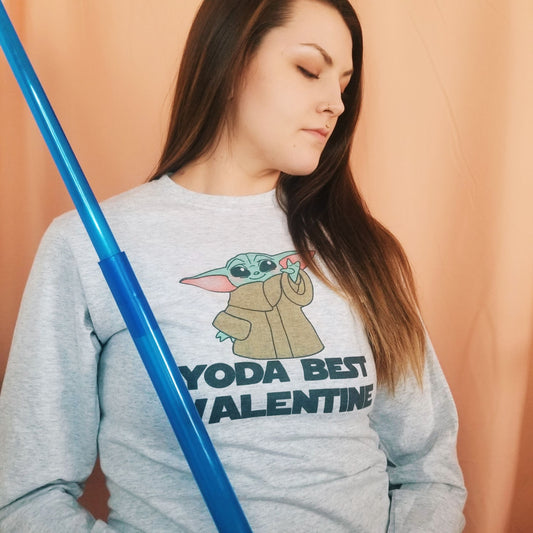 Yoda best valentine unisex long sleeve tee