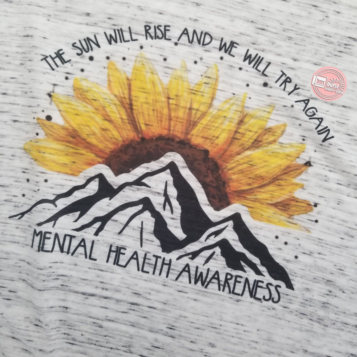 Sunflower Mental Health Awareness women's slouchy tee