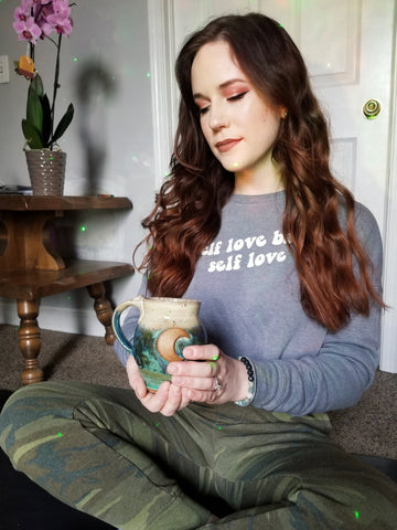 Self love hippie crop bella sweater