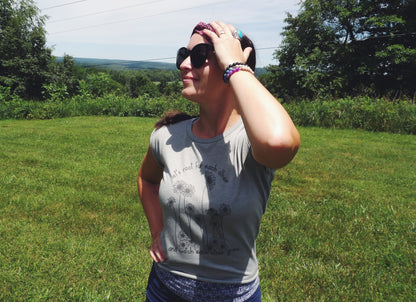 Let's root for each other and watch each other grow women's rolled cuff flowy muscle tank