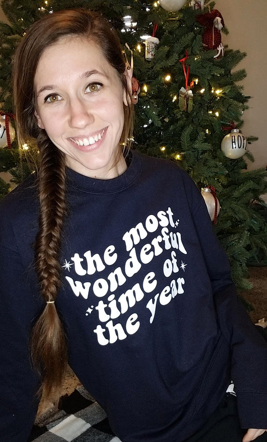 The most wonderful time of the year unisex crew neck sweat shirt