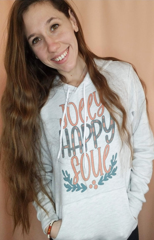 Jolly Happy Soul unisex soft Bella Hoodie ink print