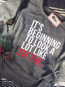 It's beginning to look a lot like EFF THIS | Christmas Sweaters | Off shoulder women's sweater