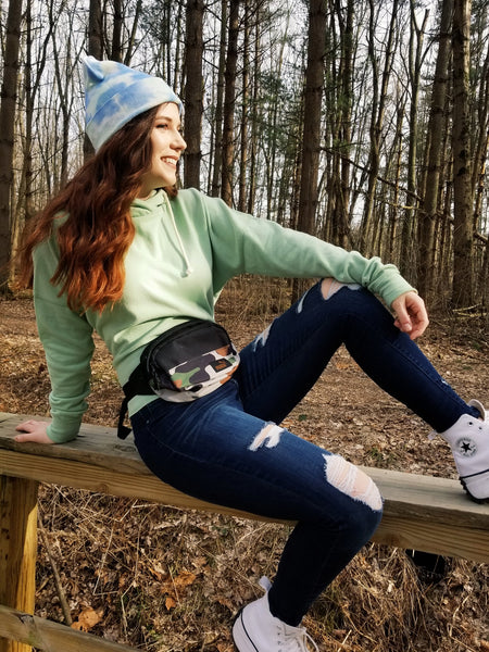 BLANK Women’s Lounge Fleece Hi-Low Hooded Sweatshirt