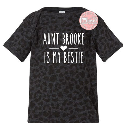 Aunt Is my bestie onesie baby shower onesies aunt onesie personalized