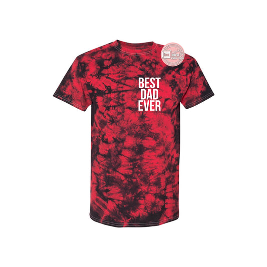 Best Dad Ever Red Crystal Tie Dye shirt Father's Day shirts