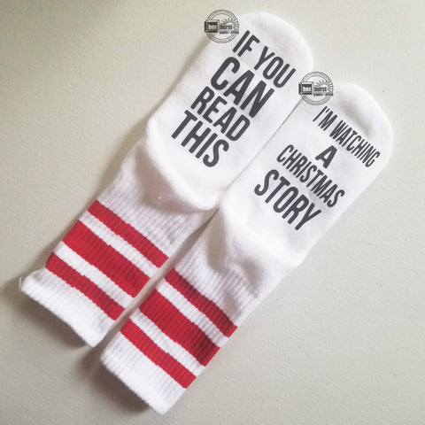 If you can read this i'm watching the Elf Christmas Socks only