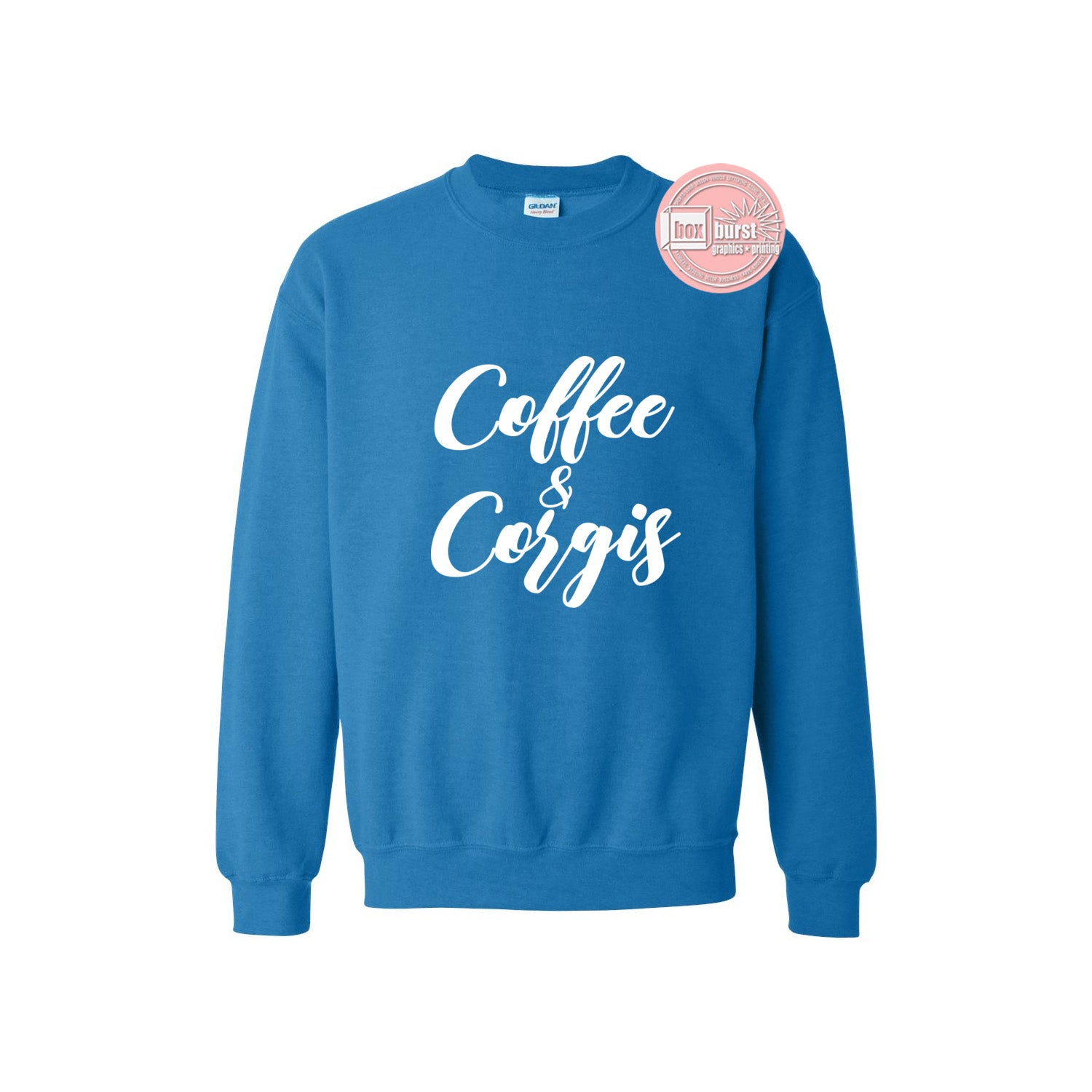 Coffee & Corgis unisex crew neck sweat shirt