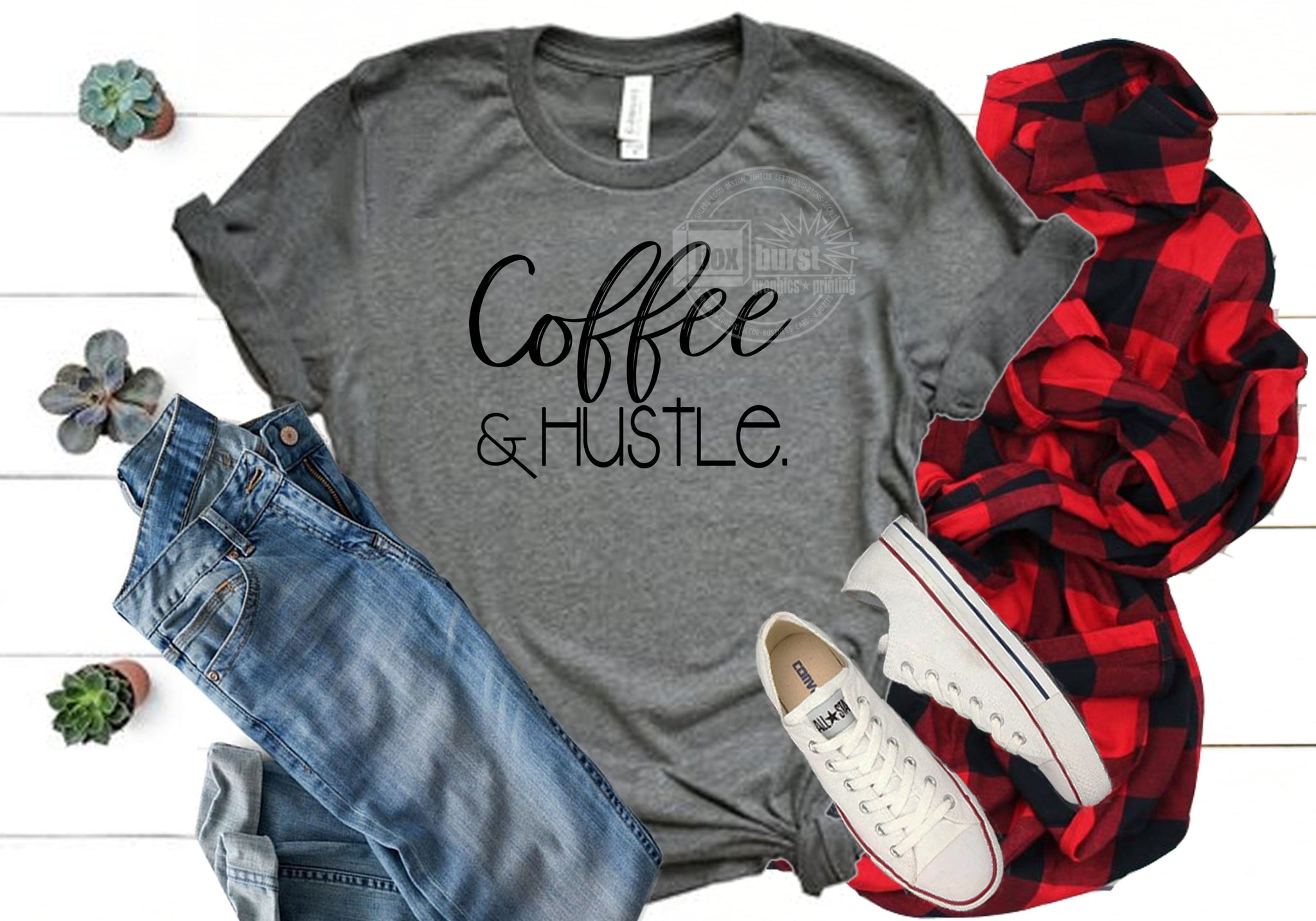Coffee and hustle unisex tee