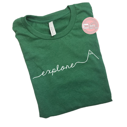 Explore camping adventure t shirt unisex bella tee