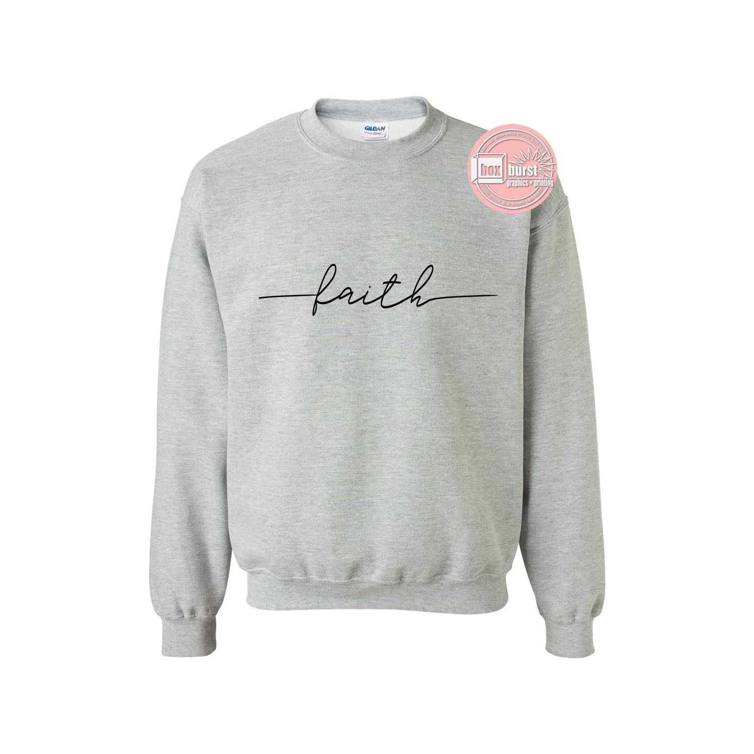 Faith Script unisex crew neck sweat shirt