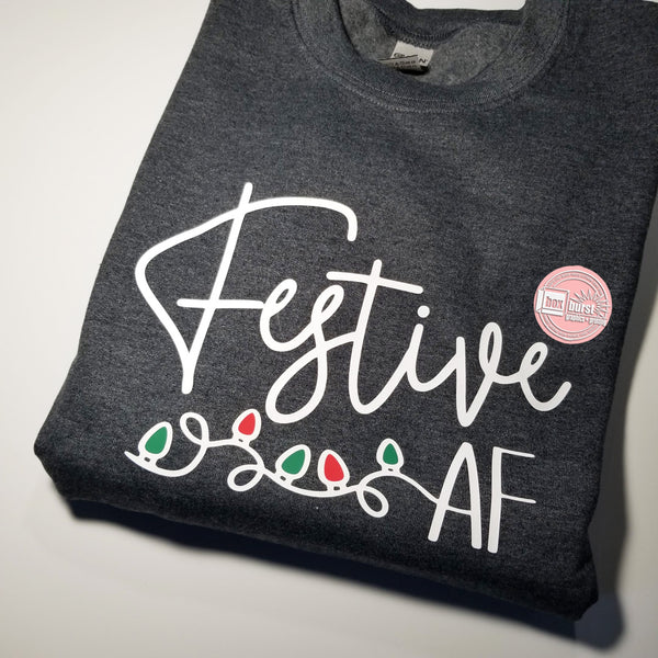 Festive AF unisex crew neck sweat shirt