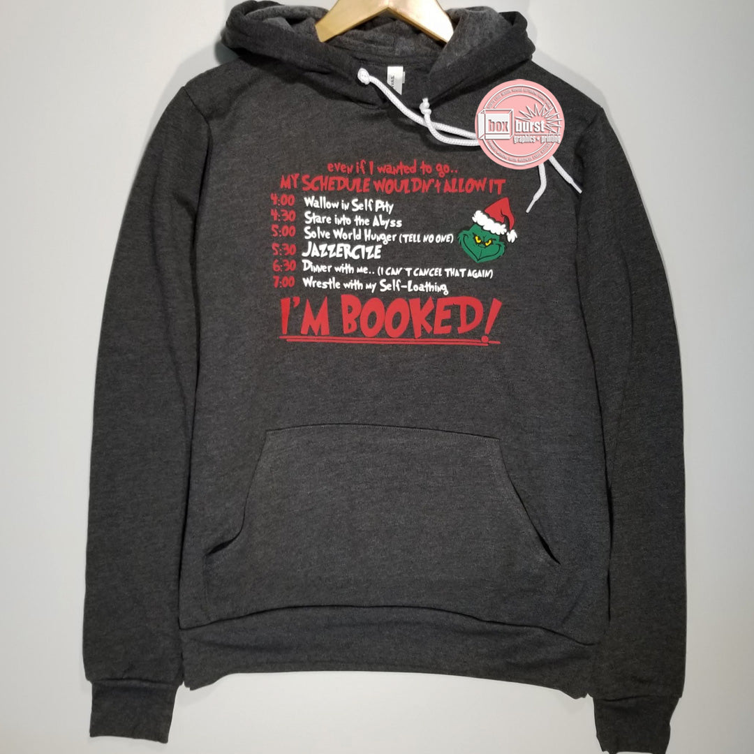 Grinch Inspired Holiday Schedule unisex soft bella hoodie