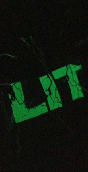 LIT Glow in the dark unisex tie dye t shirt w/ glow in the dark HTV