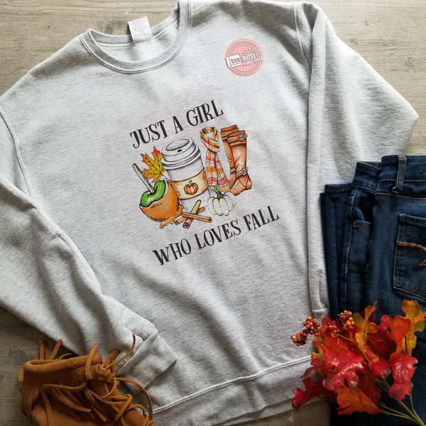 Just a girl who loves Fall unisex crew neck sweat shirt