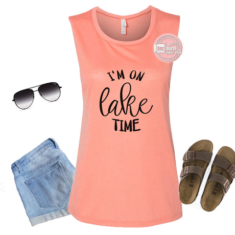 I'm on lake time women's flowy muscle tank