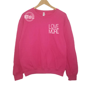 Love More fleece sweater