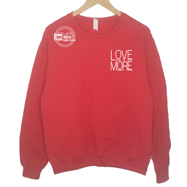 Love More fleece sweater