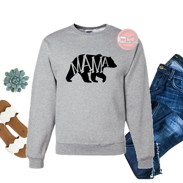 Mama Bear sweater crop or regular