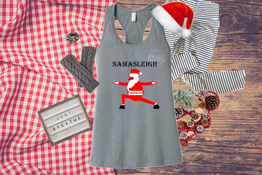 Namasleigh Christmas shirt | Namasleigh Yoga Christmas shirt | Namesleigh Yoga Tank top