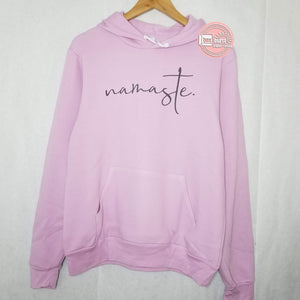 Namaste unisex soft bella hoodie ink print