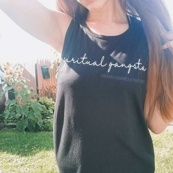 spiritual gangsta muscle tank