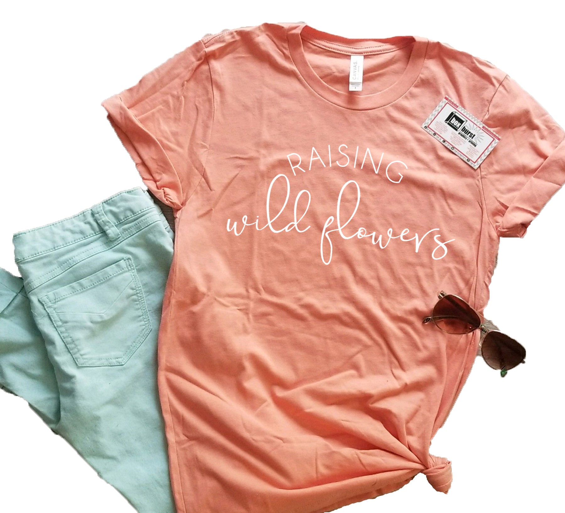 Raising Wild Flowers unisex bella canvas tees mother day shirt