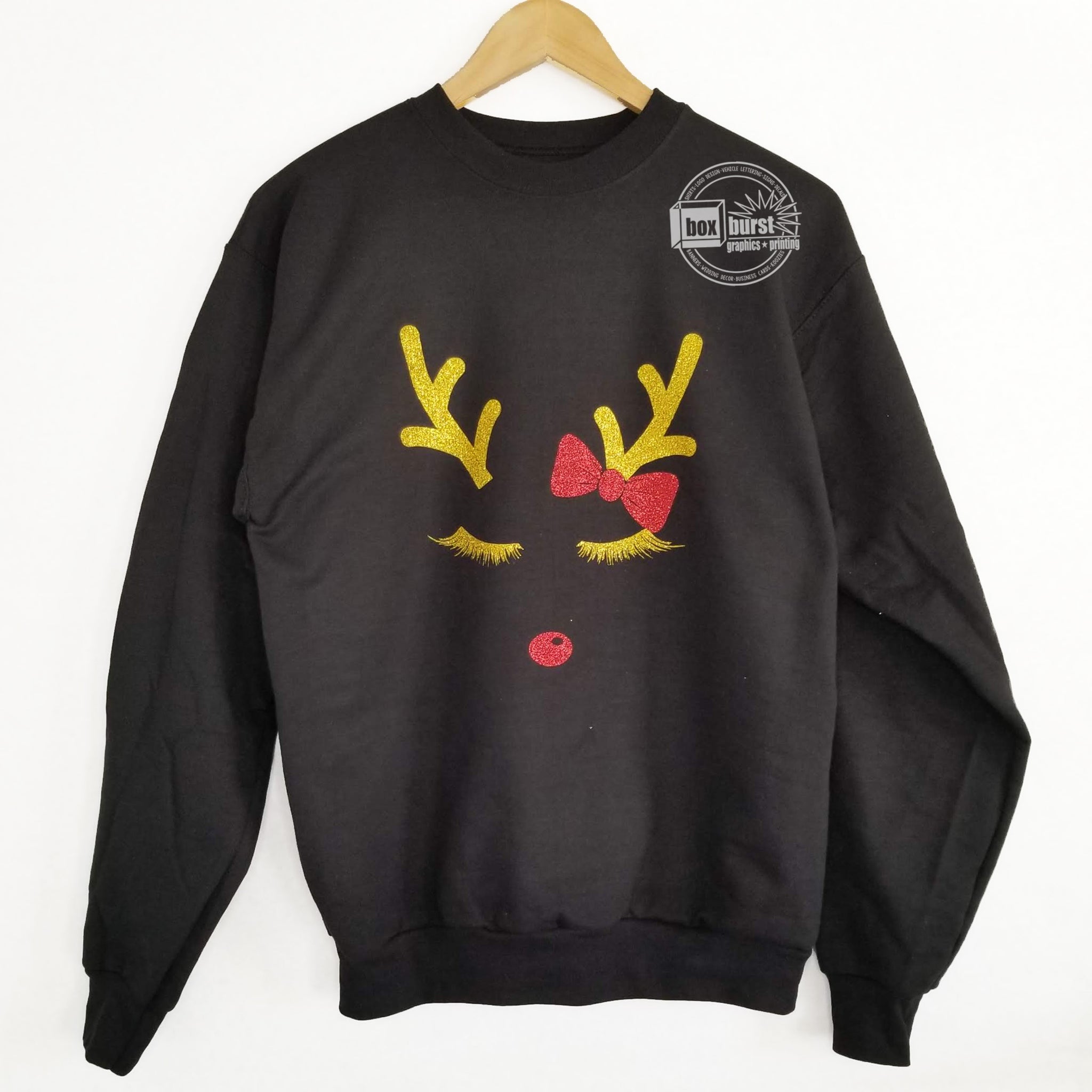 Reindeer sweater with sparkles