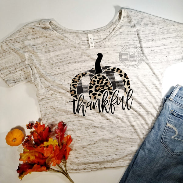 Thankful sublimation printing womens super flowy style tee