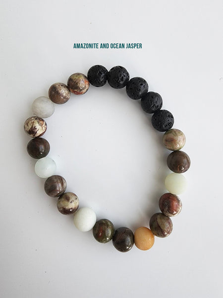 Handmade Oil Diffuser Bracelets (REAL stones)