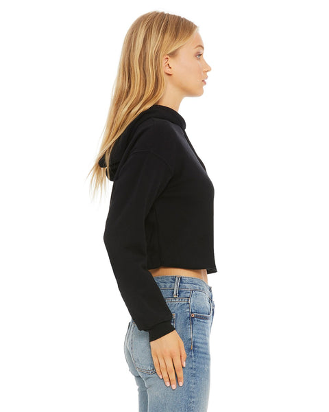 Rock on girl power female crop hoodie