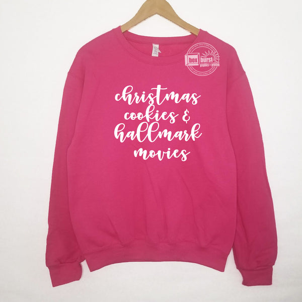 Christmas Cookies and hallmark movies unisex crew neck sweater